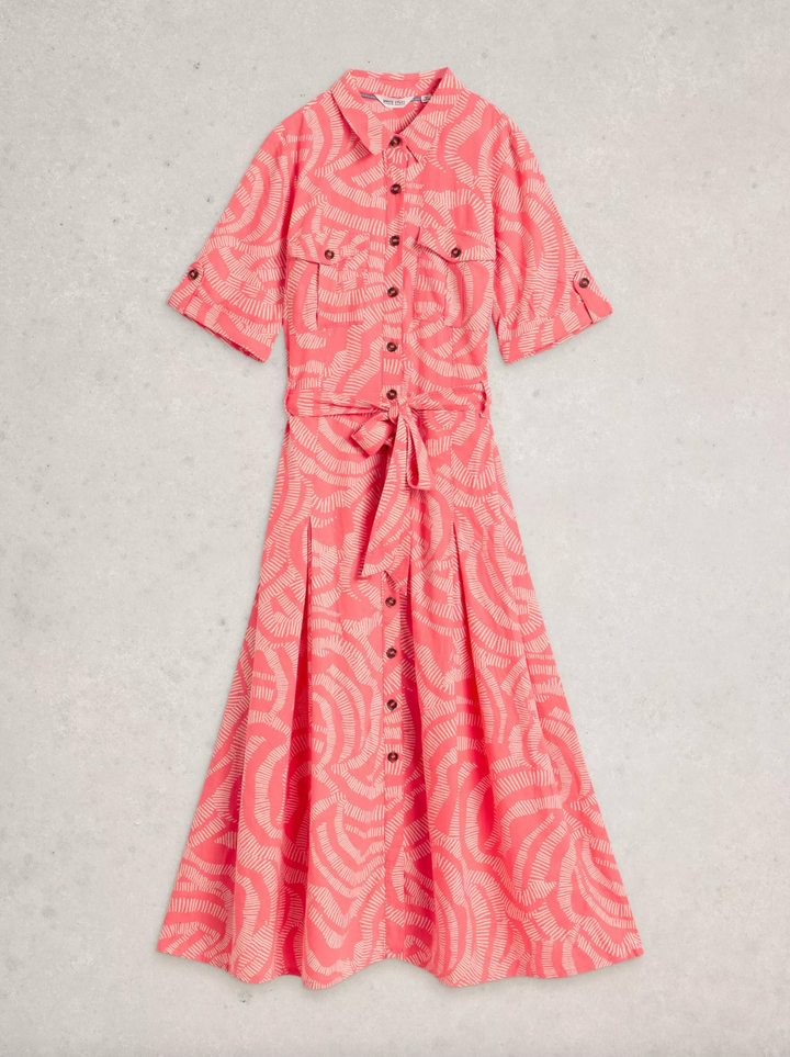 Tiff Linen Blend Shirt Dress