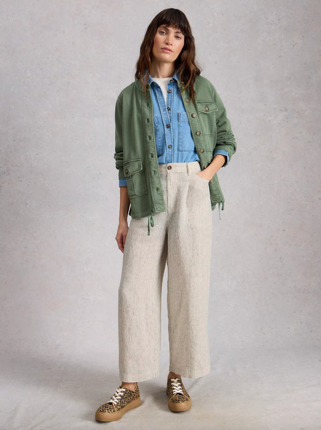 Tia Linen Wide Leg Crop