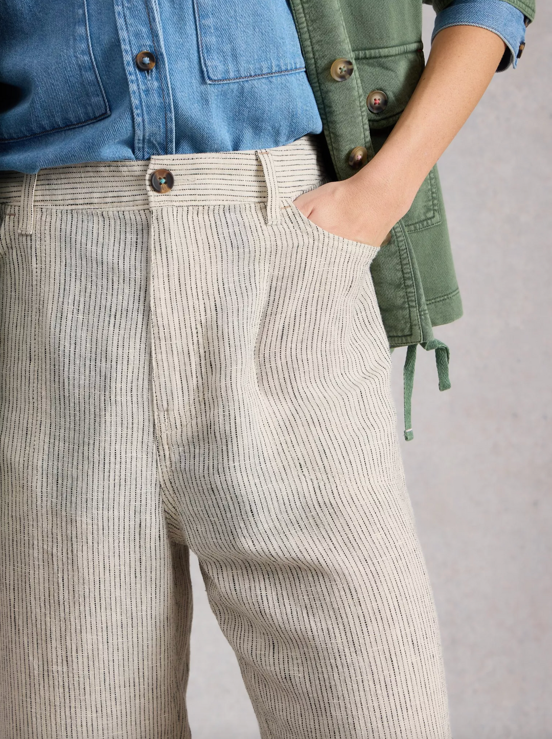 Tia Linen Wide Leg Crop