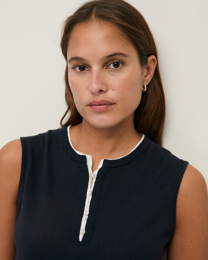 Henley Collar Top