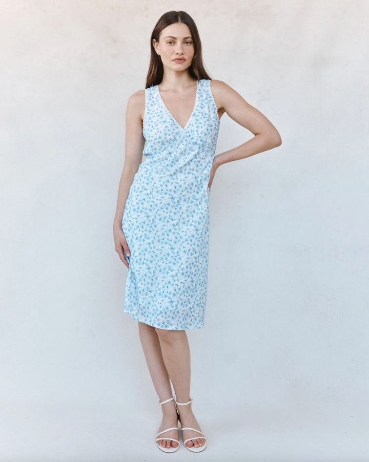 Tie Back Bias Midi dress