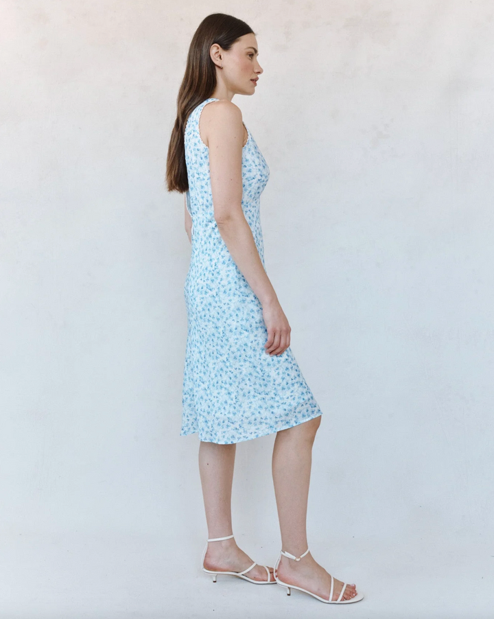 Tie Back Bias Midi dress