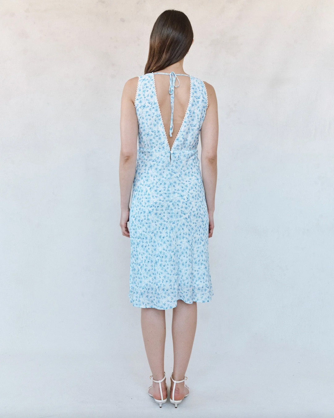 Tie Back Bias Midi dress