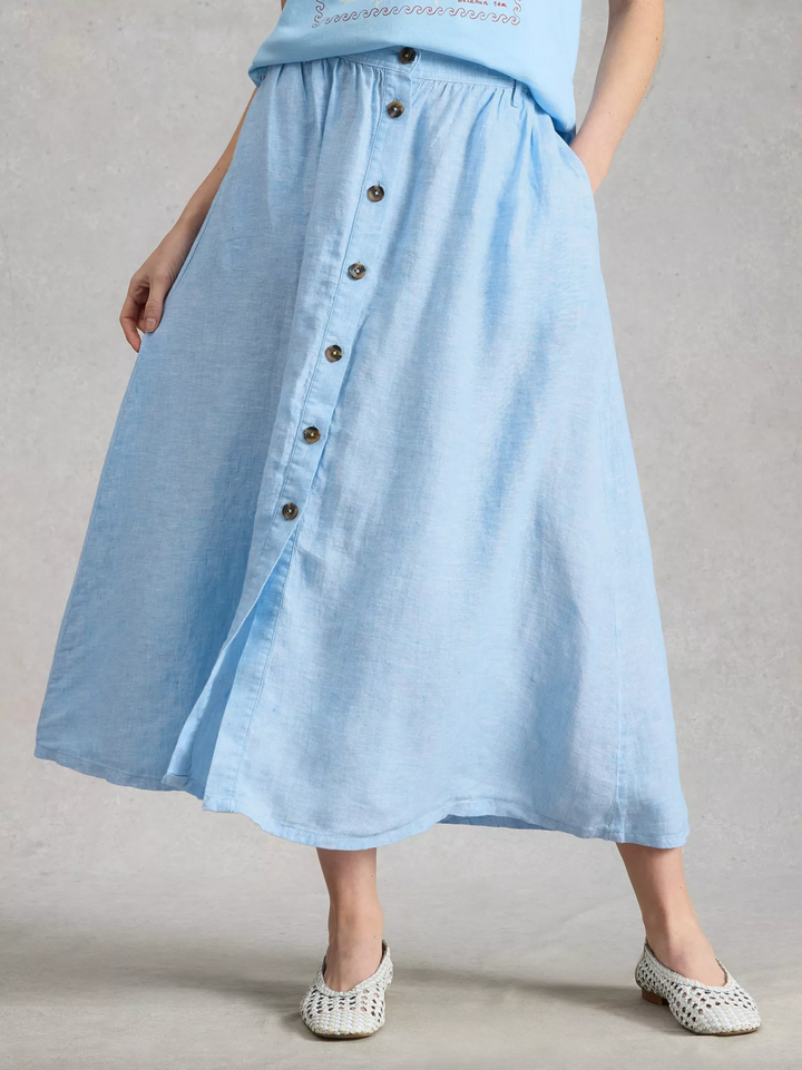 Riley Linen Midi Skirt