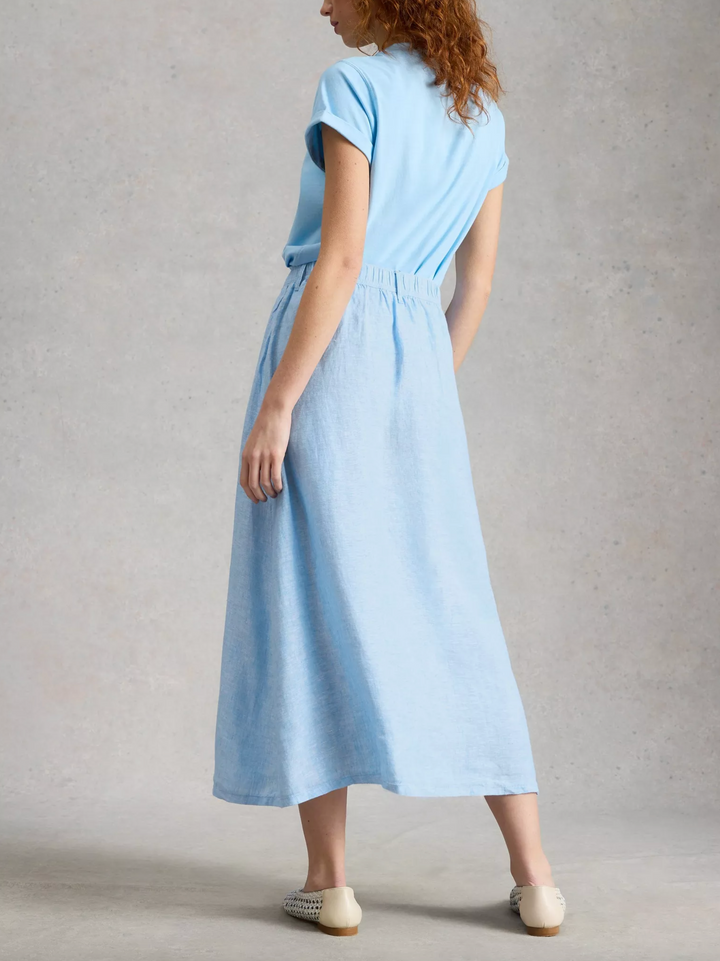 Riley Linen Midi Skirt