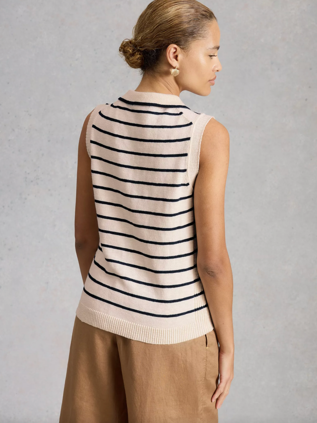 Candice Stripe Collar Vest