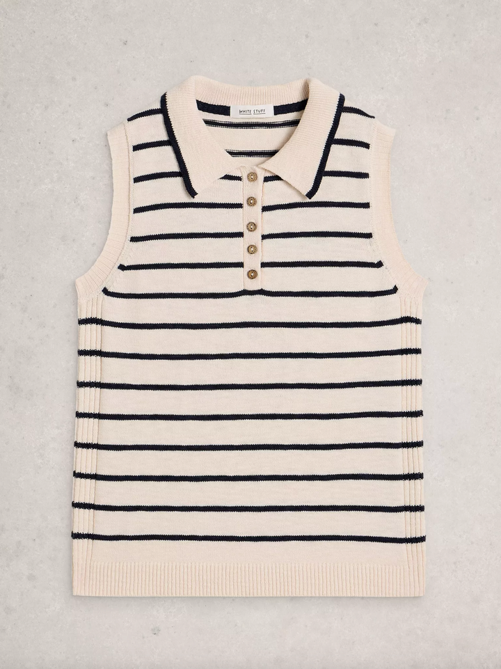 Candice Stripe Collar Vest