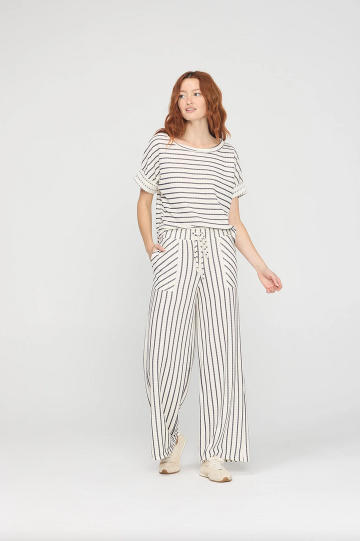 Zadie Ivory Striped Pant