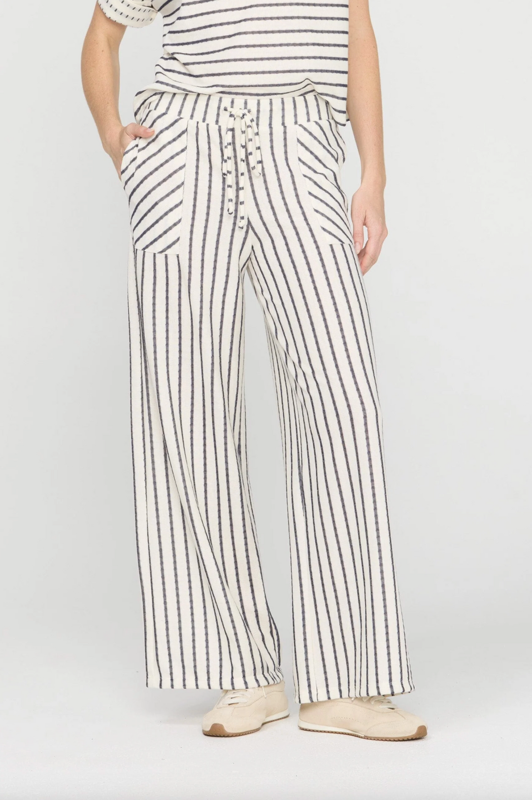 Zadie Ivory Striped Pant