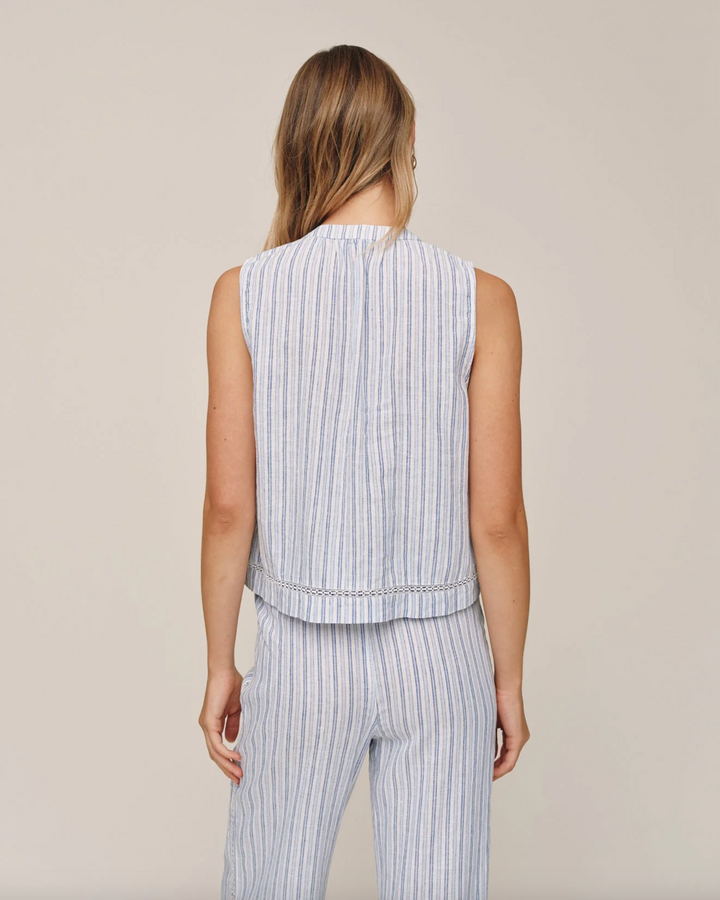 Sleeveless Button Front