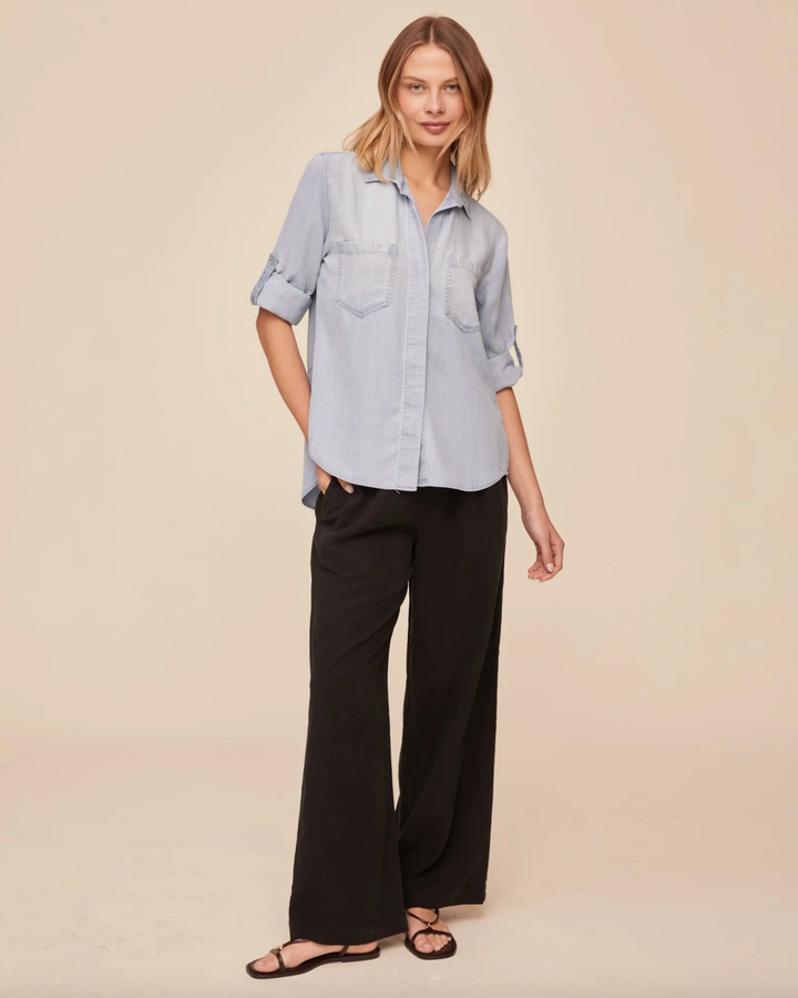Split Back Button Down