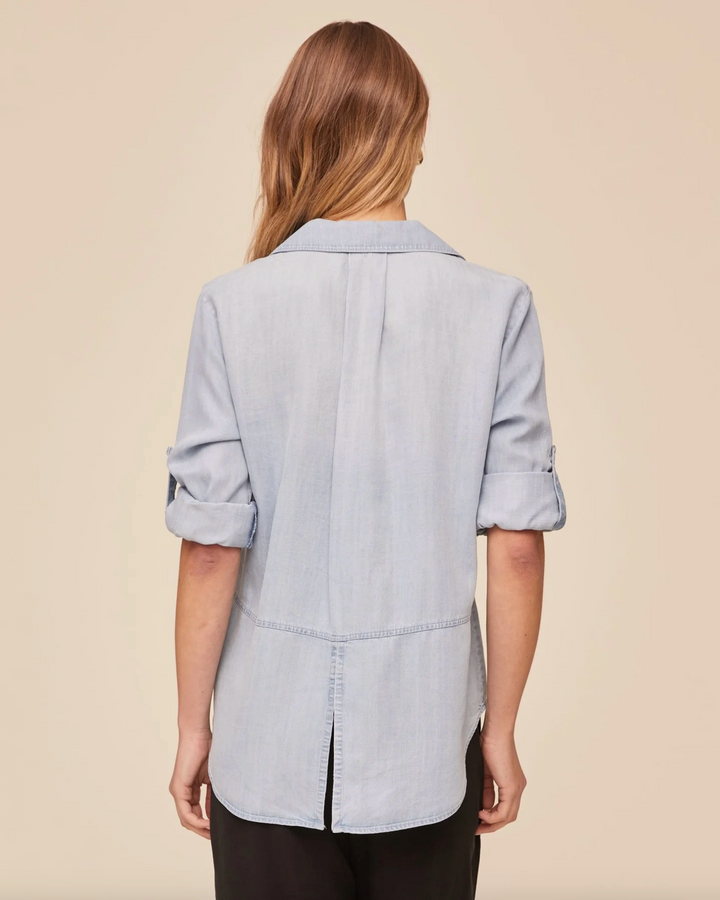 Split Back Button Down
