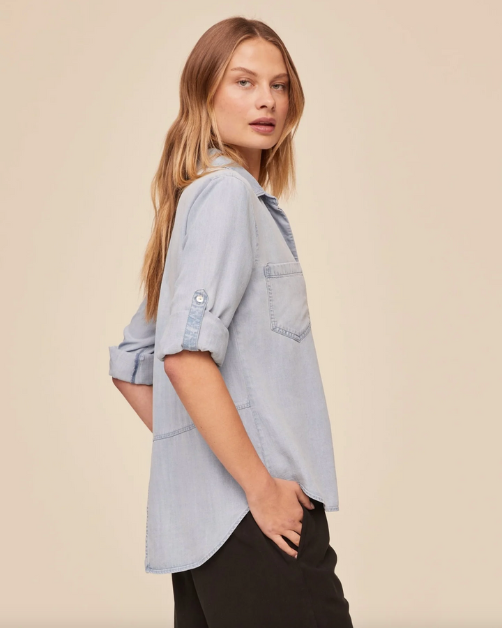 Split Back Button Down