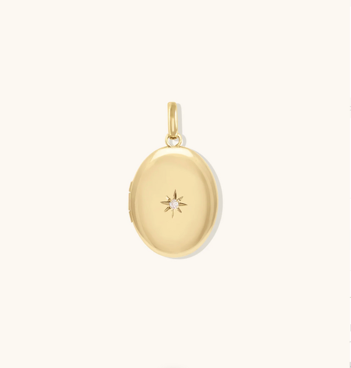 Oval Diamond Locket