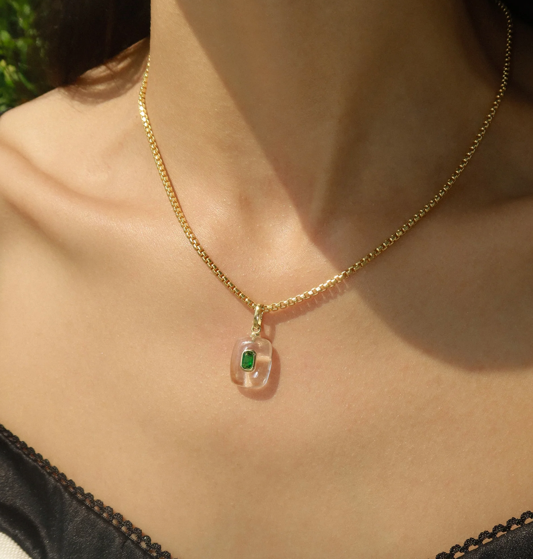 Round Box Chain Necklace