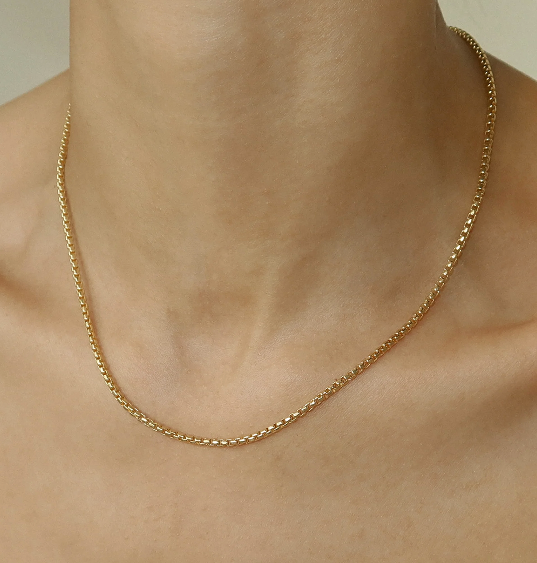 Round Box Chain Necklace