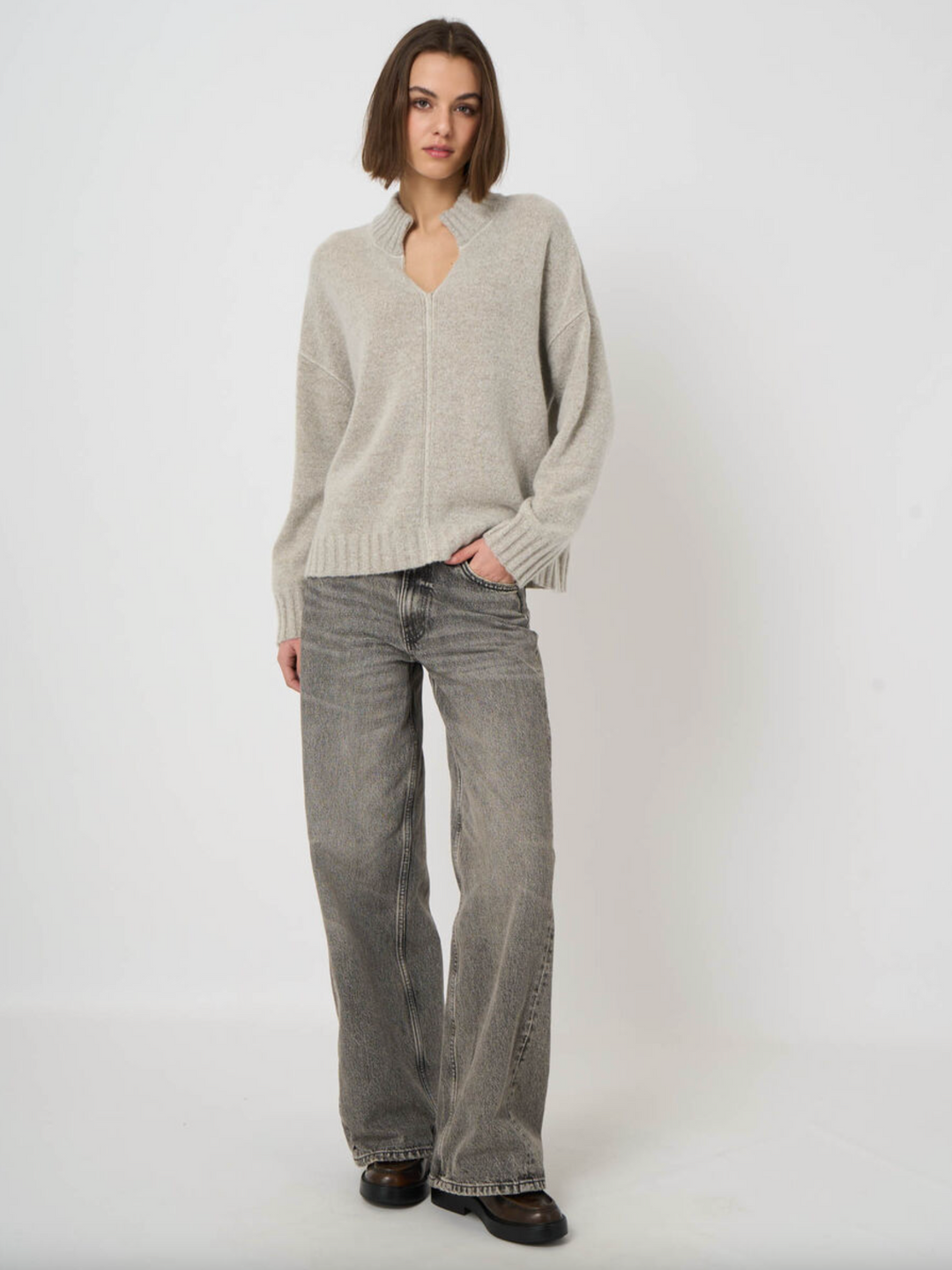 Cashmere/Wool Boucle Sweater