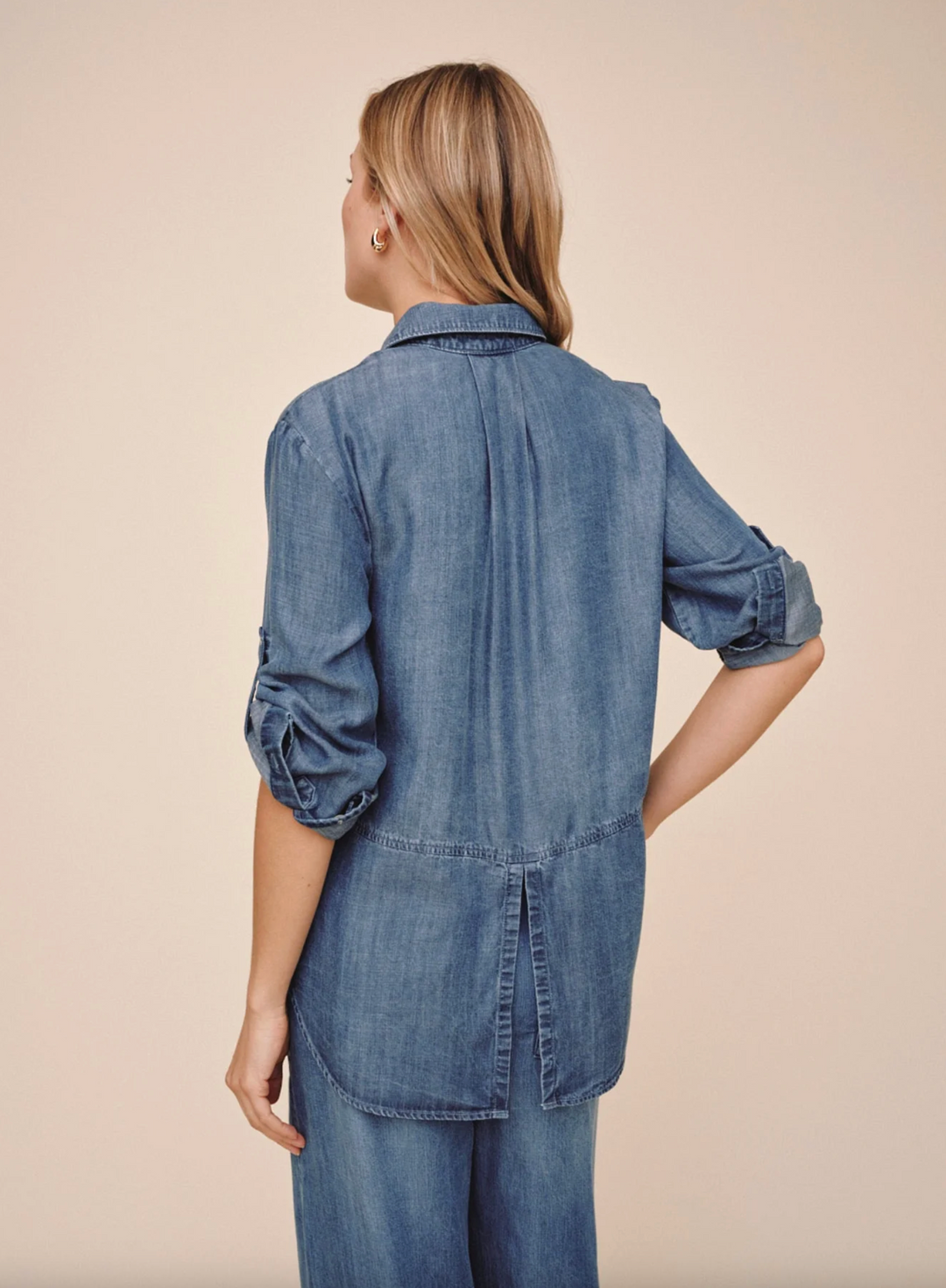 Split Back Button Down