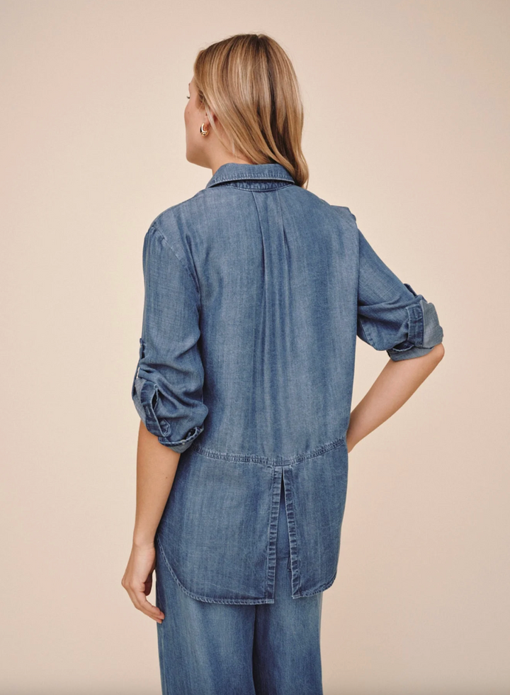 Split Back Button Down