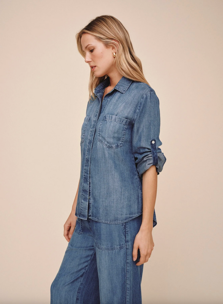 Split Back Button Down
