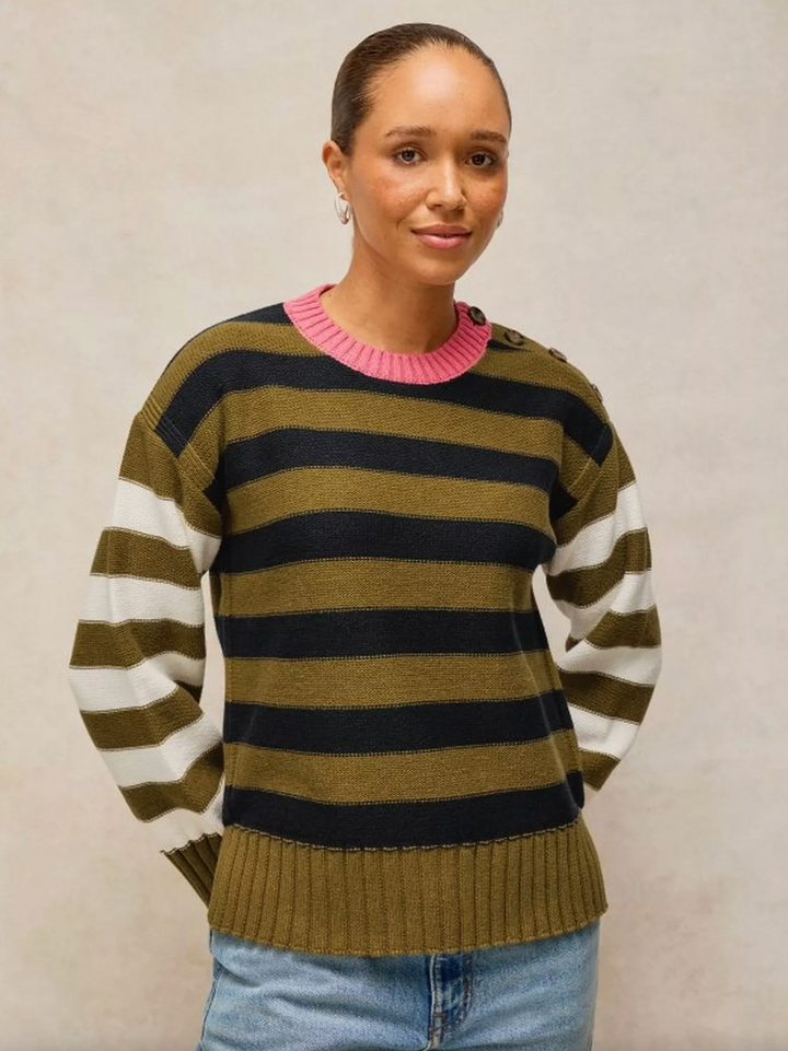 Bea Button Cotton Jumper