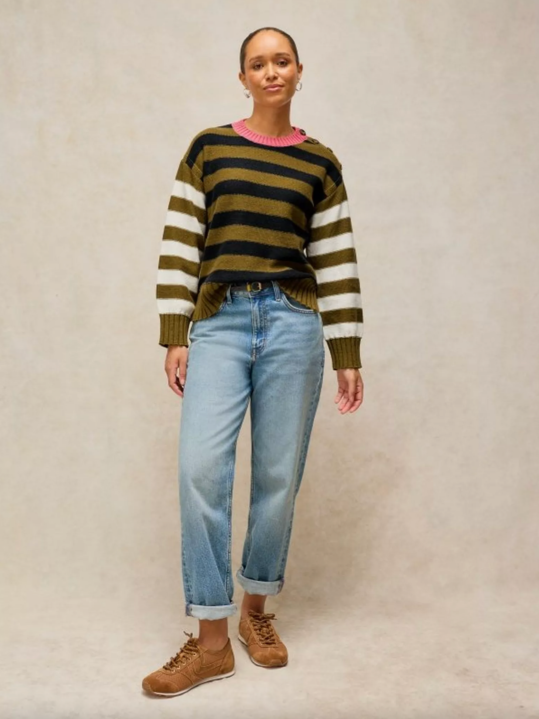Bea Button Cotton Jumper