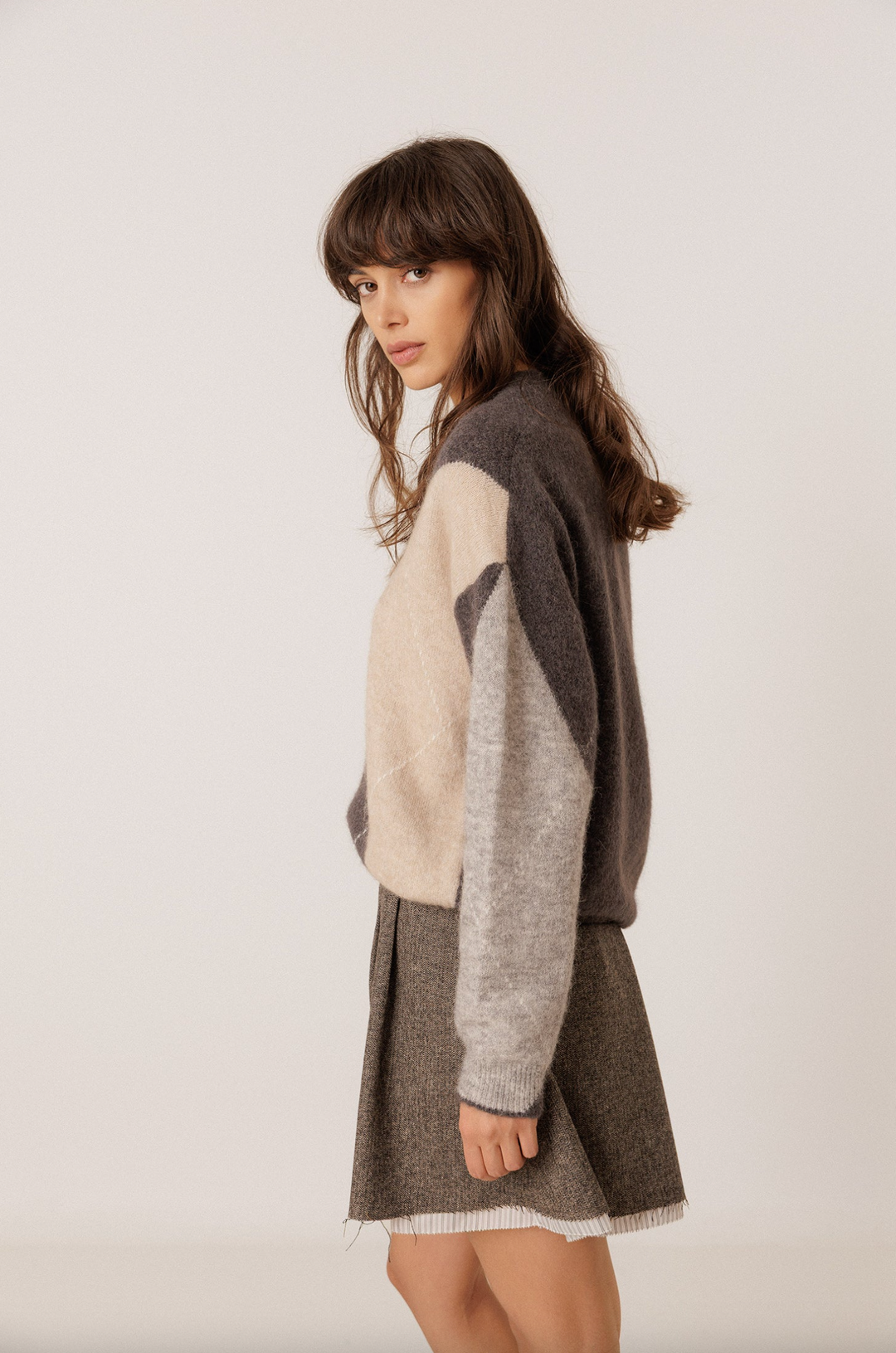 Maxi-Diamond Intarsia Sweater