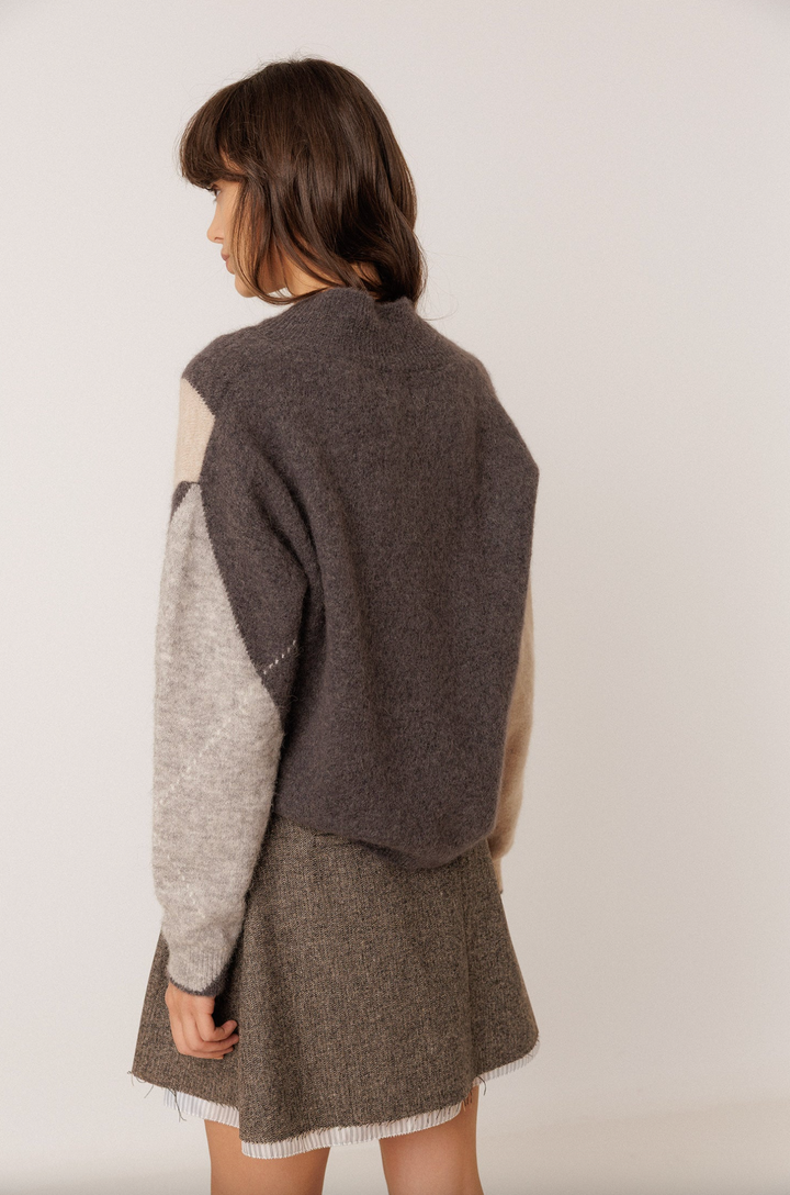 Maxi-Diamond Intarsia Sweater