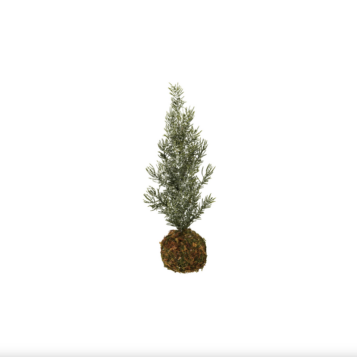 Faux Fir Tree w/ Moss Ball