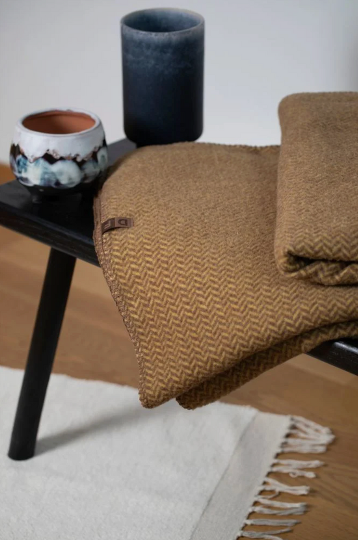 Merano Wool Blend Throw Herringbone
