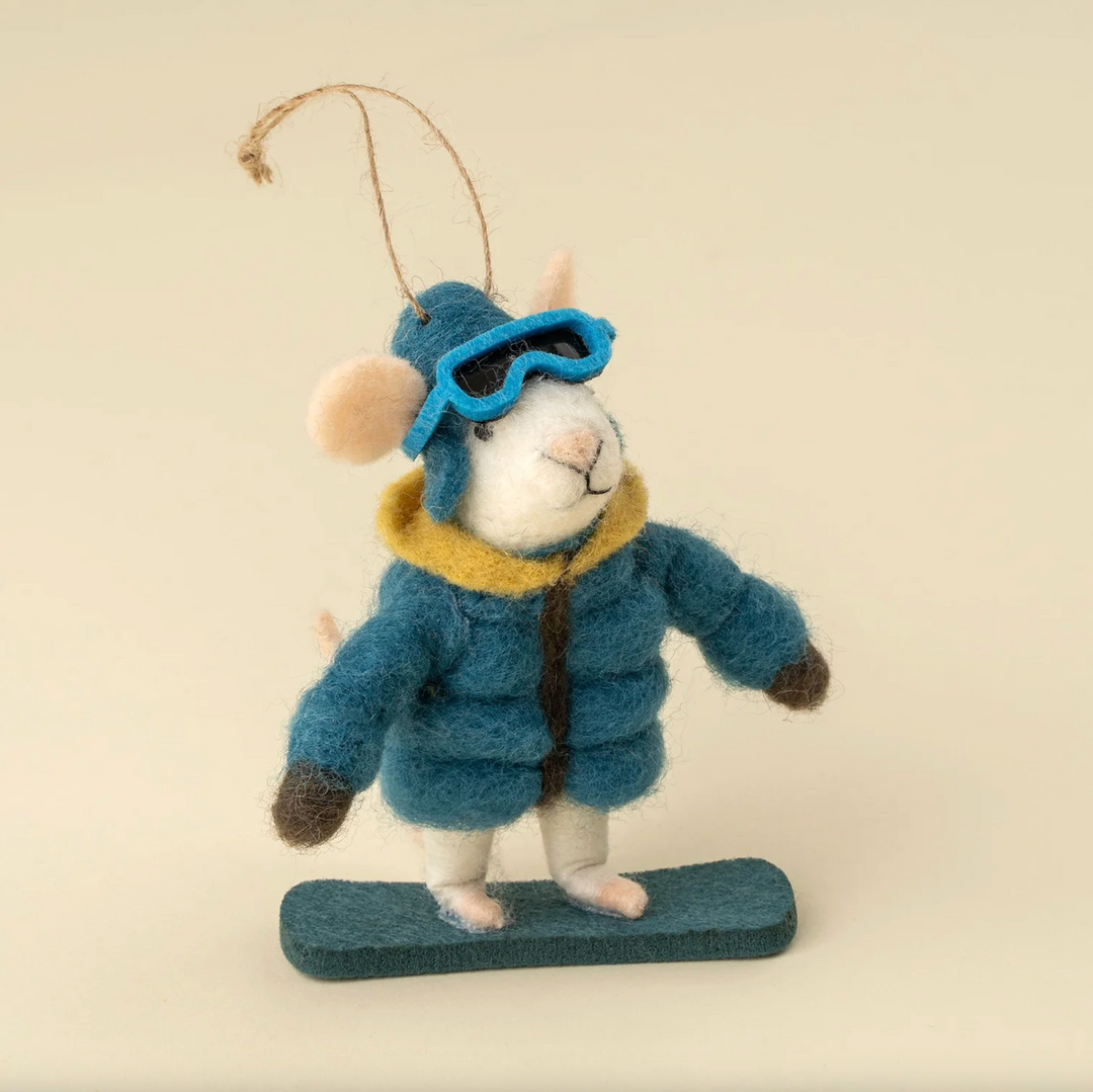Snowboard Sidney Mouse Ornament