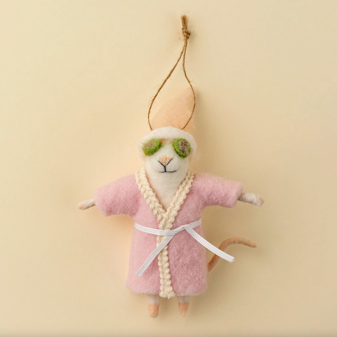 Spa Day Sloane Mouse Ornament
