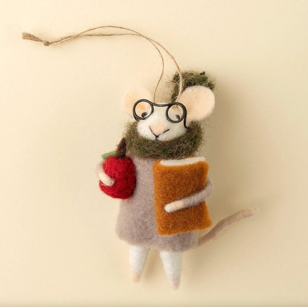 Teacher Tilda Mouse Ornament