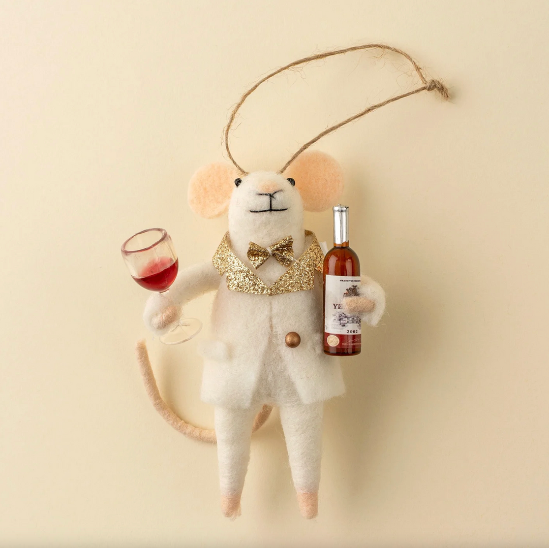Cheers-to-You Chuck Mouse Ornament