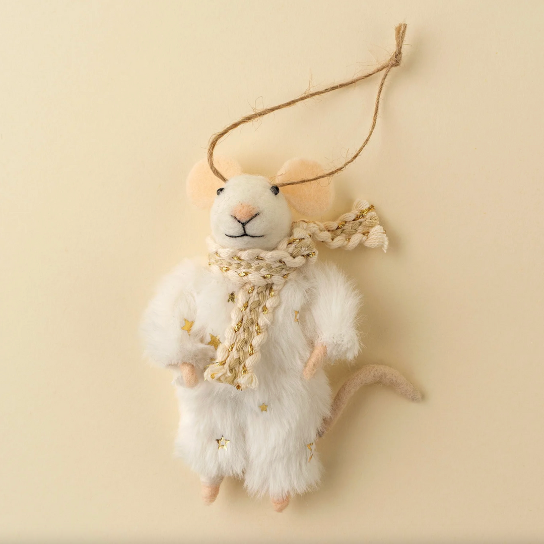 Winter White Wendy Mouse Ornament
