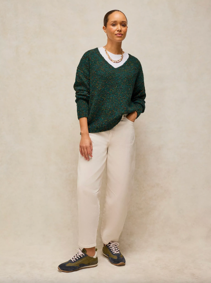 Texture V Neck Jumper
