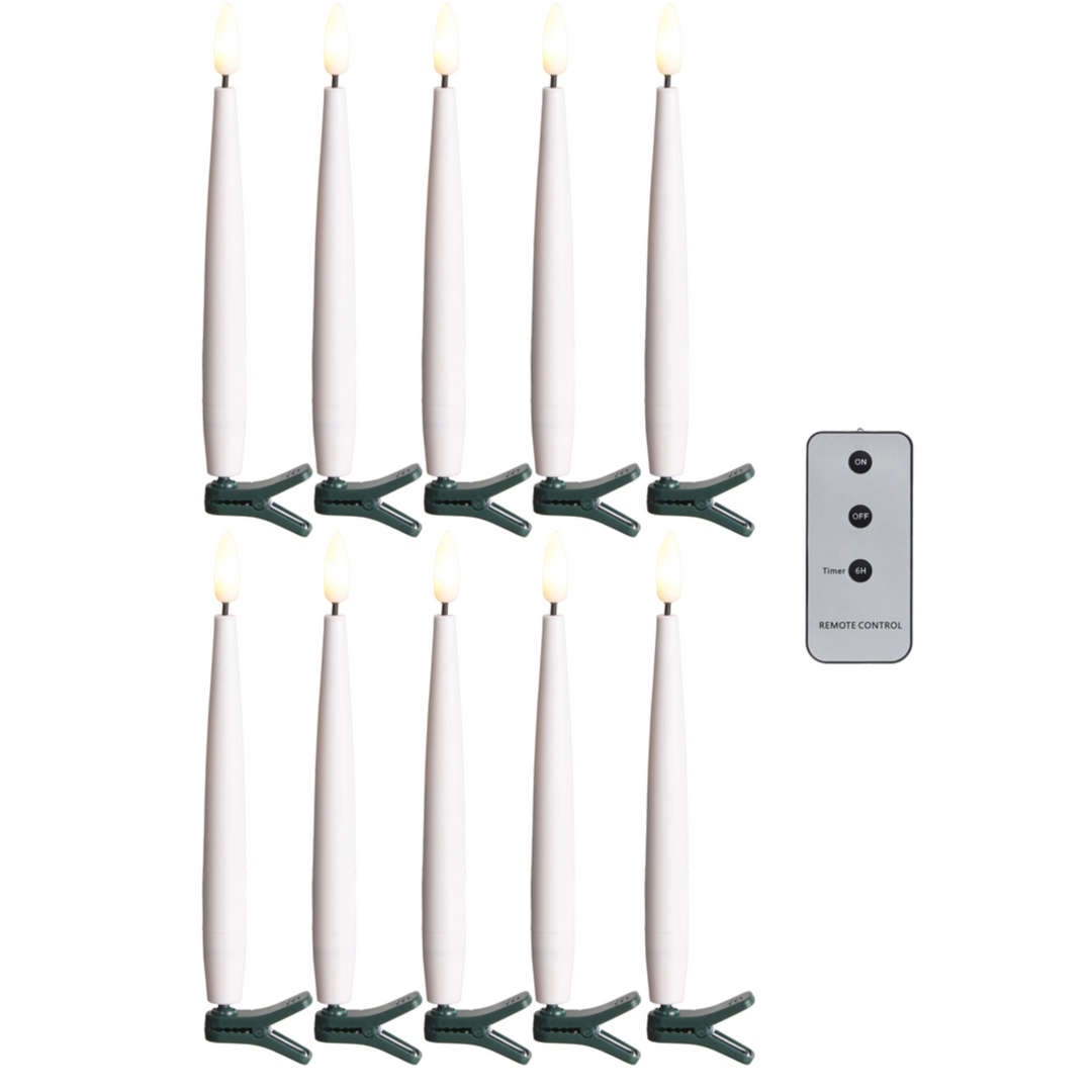Clip-On Lighted Candles w/ Remote