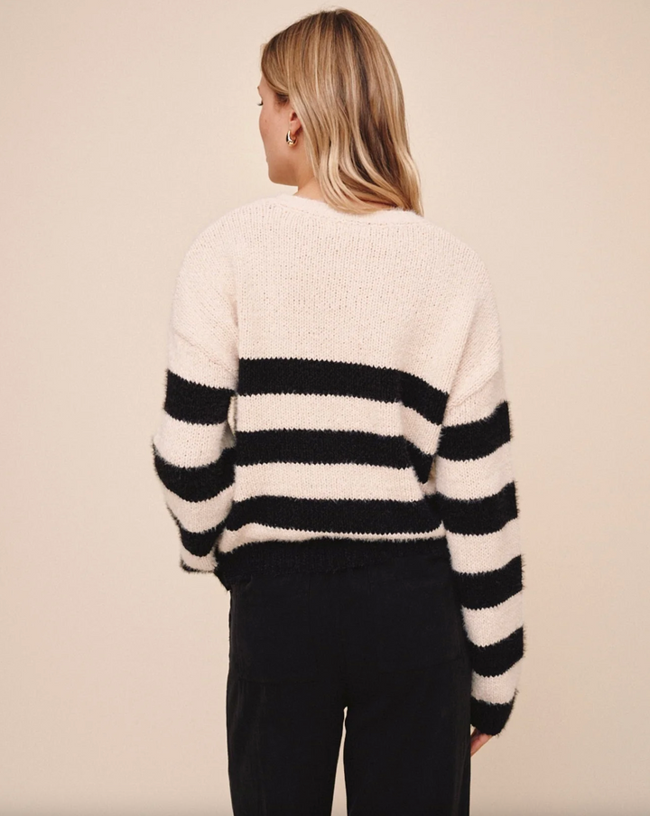 Drop Shoulder Sweater Stripes