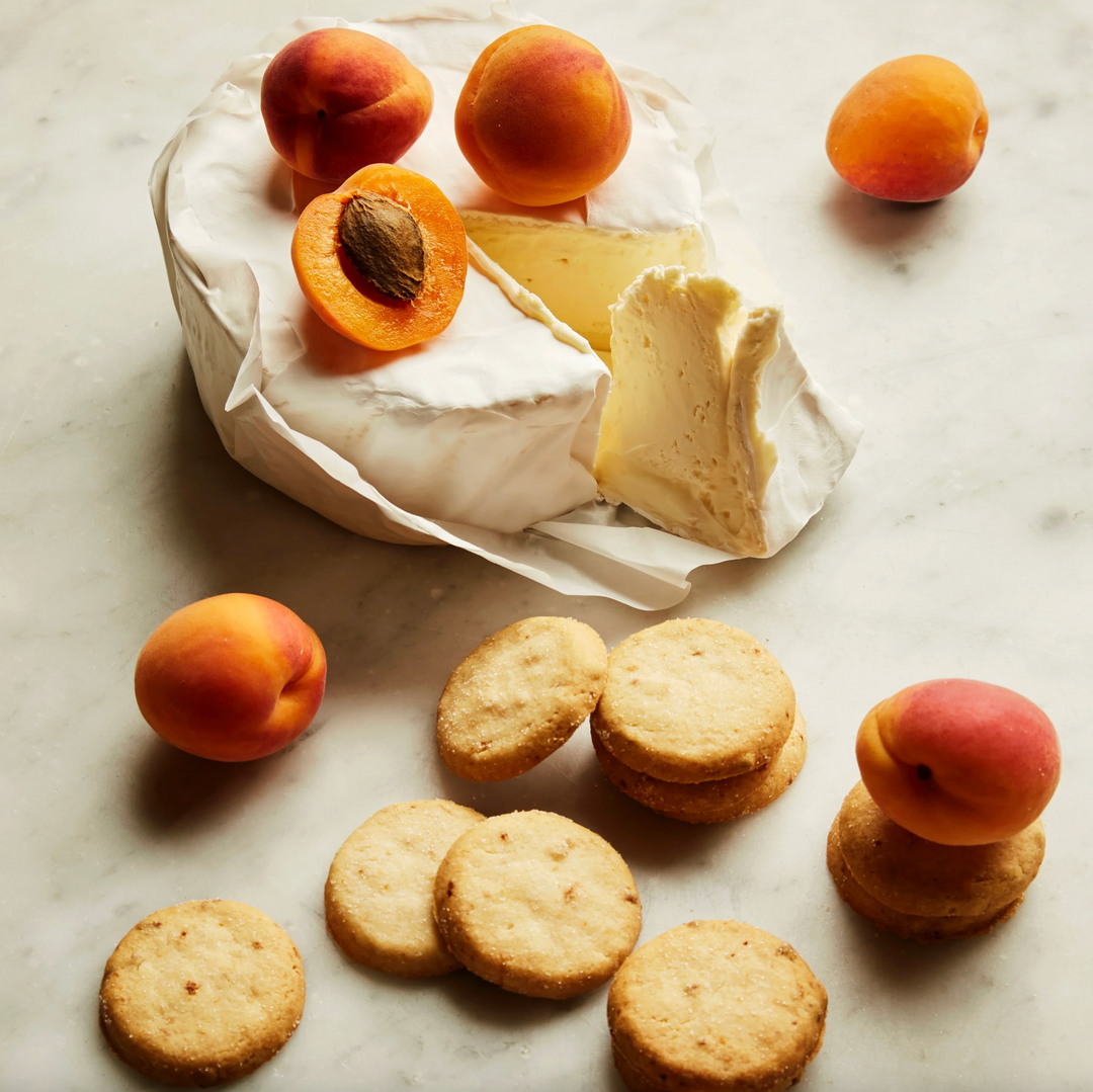 Fresh Brillat Savarin &amp; Apricot Cheesecake Biscuits