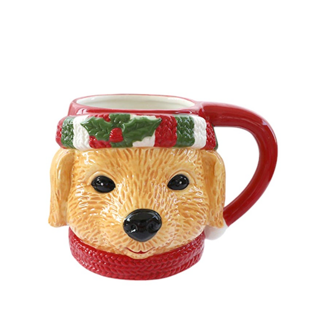 Christmas Golden Dog Mug