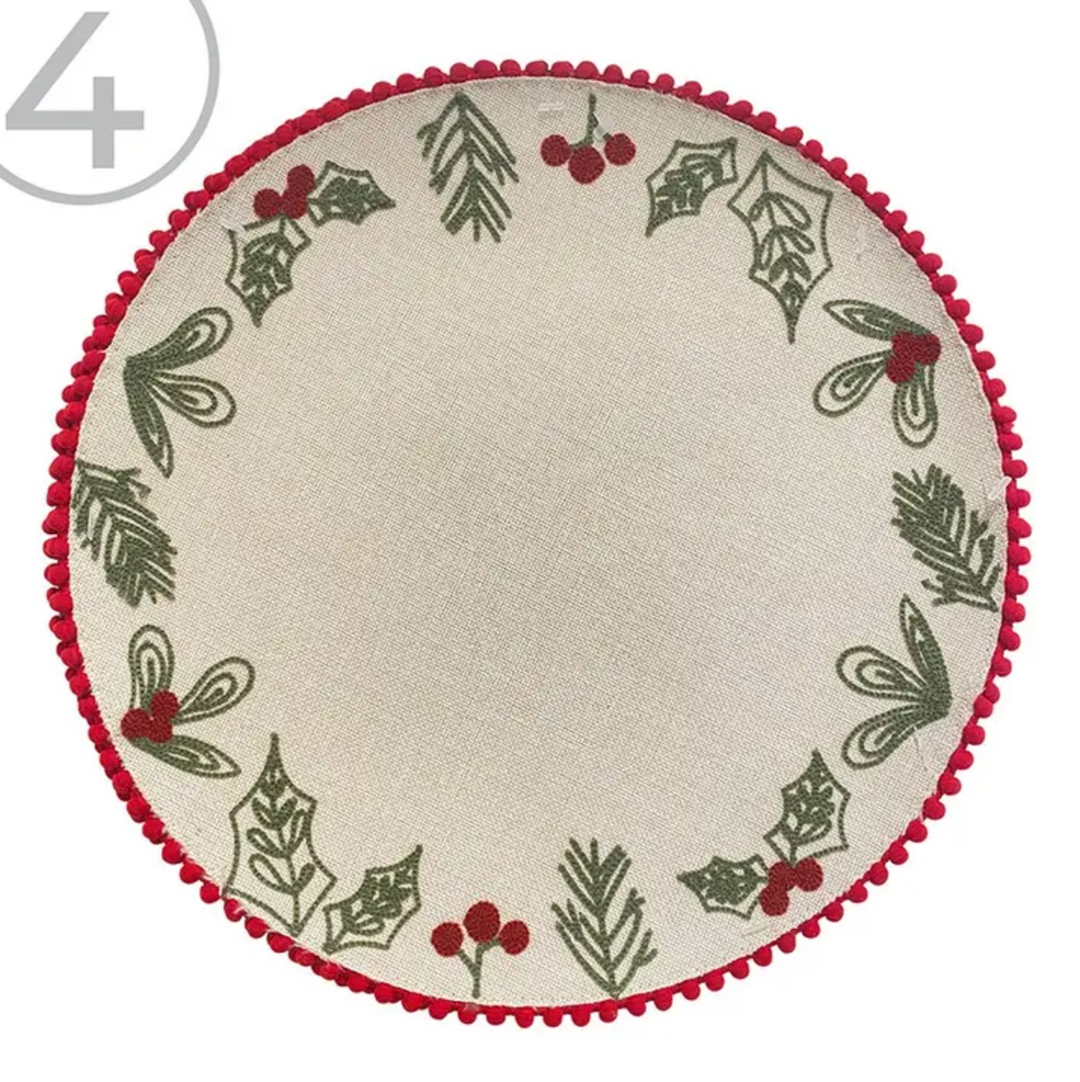 Embroidered Berry Placemat (SetOf4)