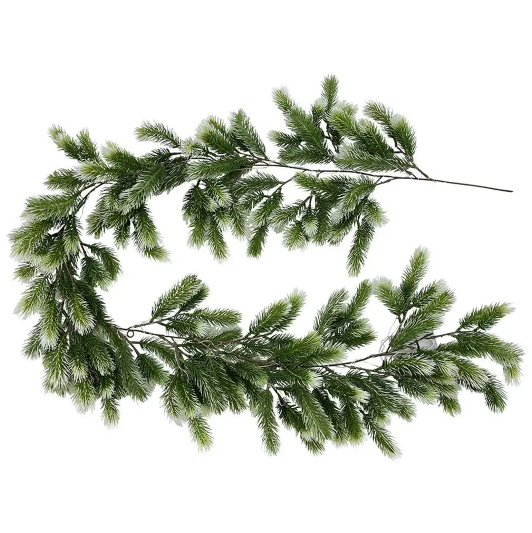 Winter White Tip LED Garland 5&