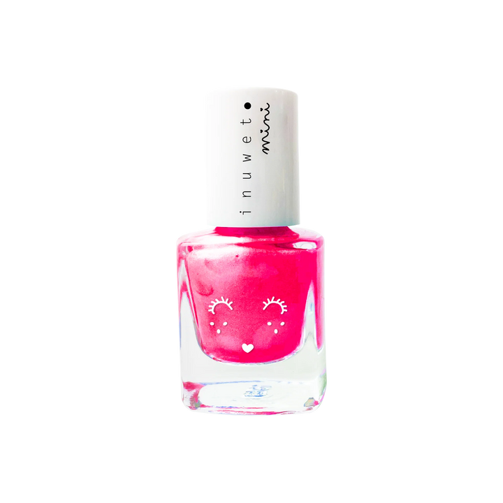 Neon Pink Water-Based nail Polish - Bubble Gum Scent