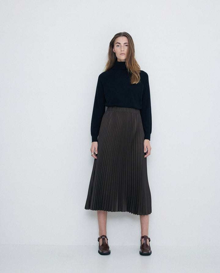 Pleated Midi Skirt