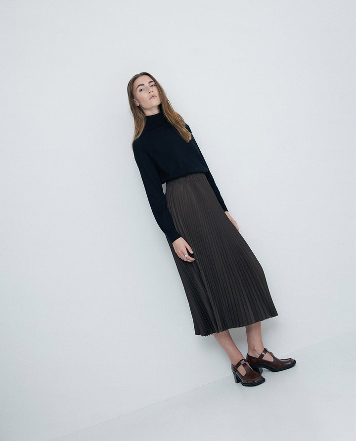 Pleated Midi Skirt