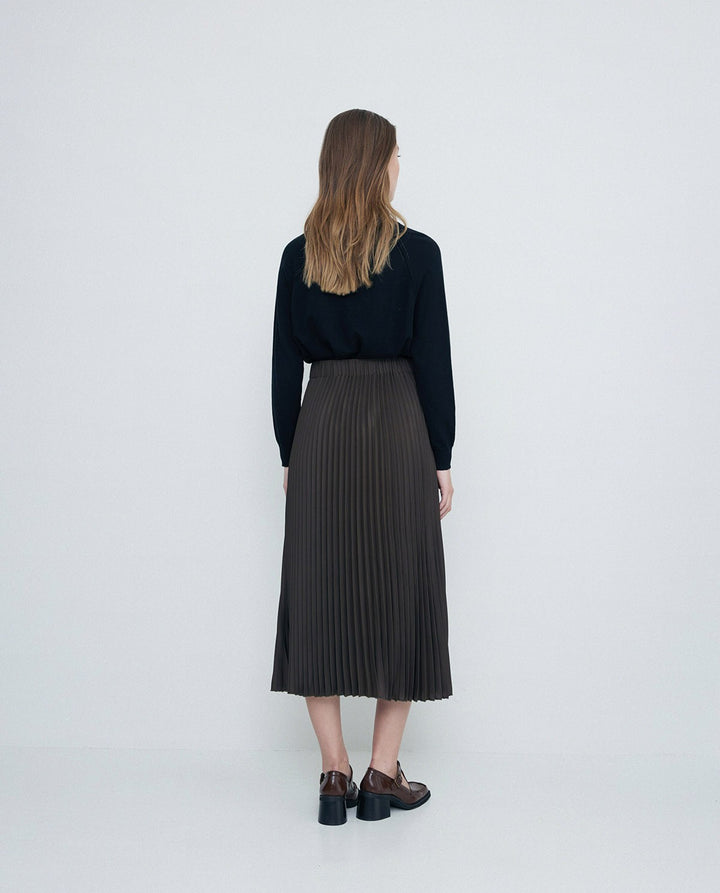 Pleated Midi Skirt