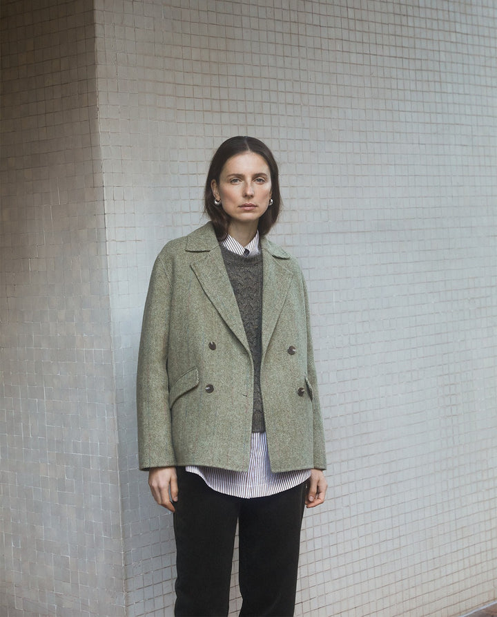 Herringbone Short Coat
