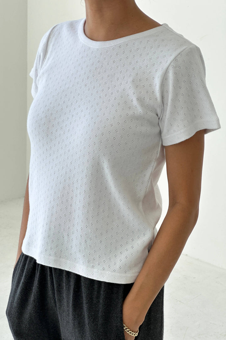 Pointelle Babe Tee