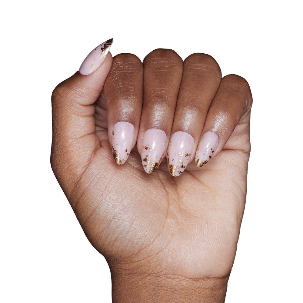 24K Press-On Nails|Gold Foil Accent