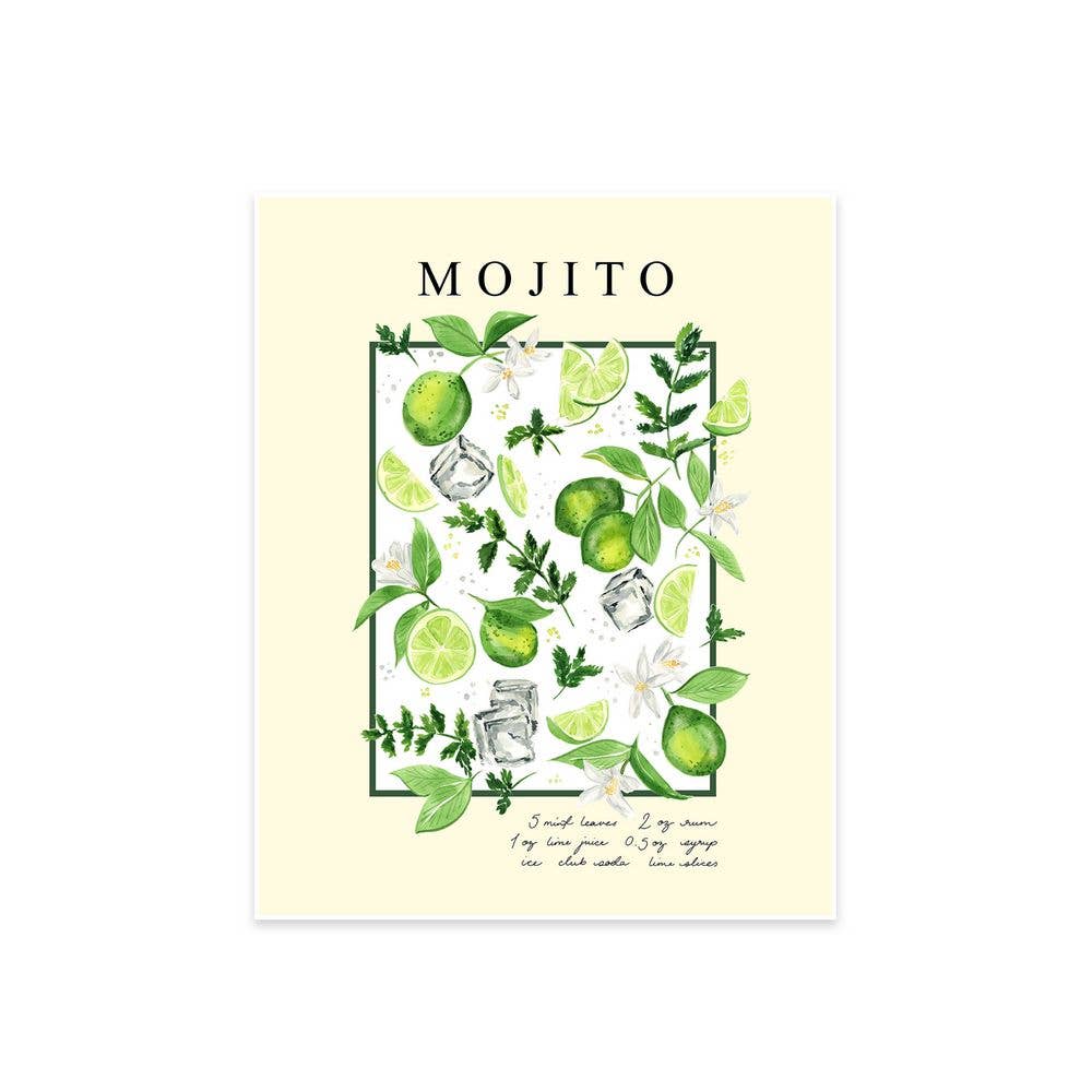 Mojito Watercolor Art Print